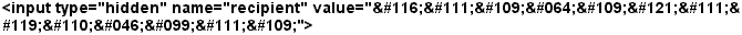 Encrypted e-mail address