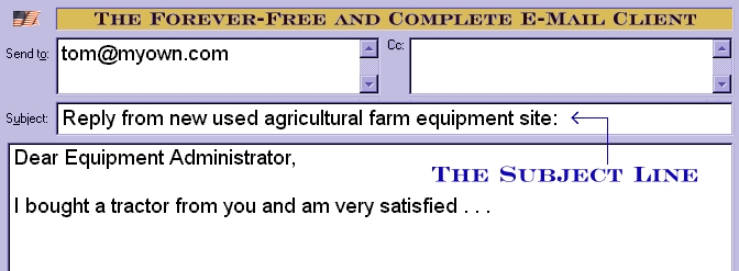 The subject line